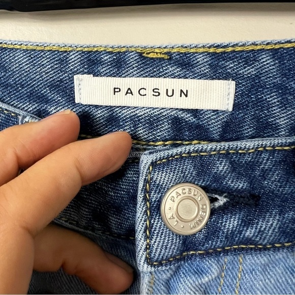 PACSUN 90's boyfriend two tone wide leg jeans Sz 26 - Picture 6 of 7